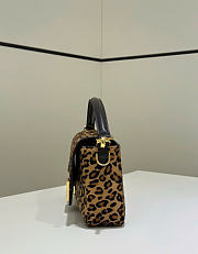 Kitlife Fendi Leopard Print Baguette Bag 27x6.5x15cm - 6