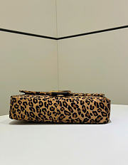 Kitlife Fendi Leopard Print Baguette Bag 27x6.5x15cm - 5