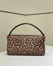 Kitlife Fendi Leopard Print Baguette Bag 27x6.5x15cm - 4