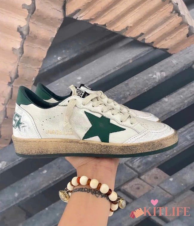 Kitlife Golden Goose Classic Green Couple Style Ballstar Shoes - 1