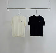 Kitlife Miu Miu Wool Crew-neck Sweater in Black / White - 1