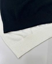 Kitlife Miu Miu Wool Crew-neck Sweater in Black / White - 4
