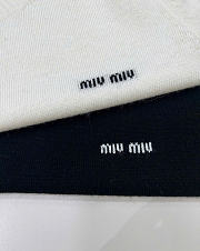 Kitlife Miu Miu Wool Crew-neck Sweater in Black / White - 2