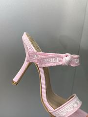 Kitlife Dior Dentelle Jelly-Colored High-Heeled Shoes with Bow Pink - 6