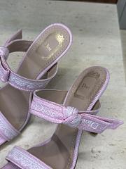 Kitlife Dior Dentelle Jelly-Colored High-Heeled Shoes with Bow Pink - 3