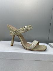 Kitlife Dior Dentelle Jelly-Colored High-Heeled Shoes with Bow Beige - 5