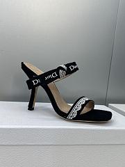 Kitlife Dior Dentelle Jelly-Colored High-Heeled Shoes with Bow Black - 6