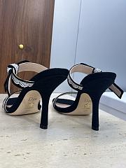 Kitlife Dior Dentelle Jelly-Colored High-Heeled Shoes with Bow Black - 2