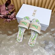 Kitlife Dior Dway Slide Natural Embroidered Cotton and Multicolor Lily of the Valley Motif - 5