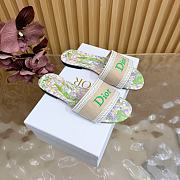 Kitlife Dior Dway Slide Natural Embroidered Cotton and Multicolor Lily of the Valley Motif - 3