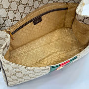 Kitife Gucci Paparazzo Medium Top Handle Bag Sand & Brown GG Canvas ‎875018  32x24x17cm - 4