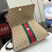 Kitife Gucci Paparazzo Medium Top Handle Bag Sand & Brown GG Canvas ‎875018  32x24x17cm - 2