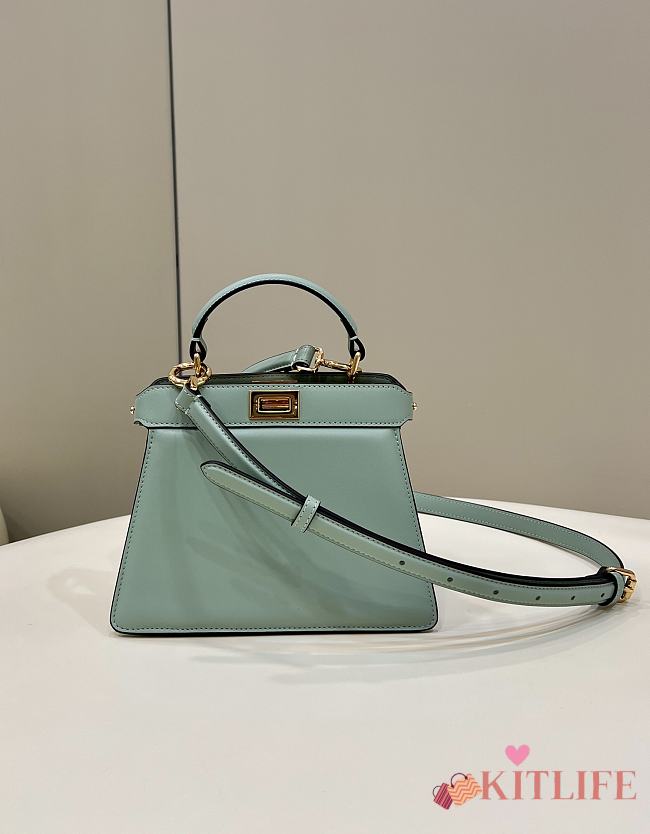 Kitlife Fendi Peekaboo ISeeU Small Bag Green Mint 20x11x15cm  - 1