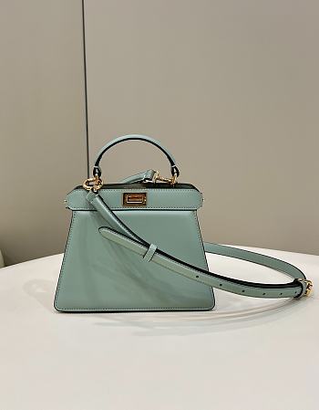 Kitlife Fendi Peekaboo ISeeU Small Bag Green Mint 20x11x15cm 