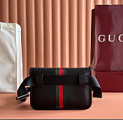 Kitlife Gucci Web Trademark Small Belt Bag Black Soft Leather 867032 24x17x3.5cm - 6