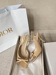 Kitlife Dior Bow Heeled Slingback Sandals Beige  - 1