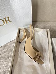 Kitlife Dior Bow Heeled Slingback Sandals Beige  - 5