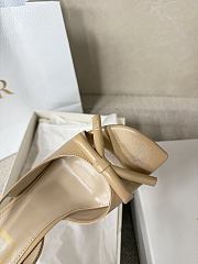Kitlife Dior Bow Heeled Slingback Sandals Beige  - 4