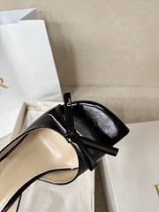 Kitlife Dior Bow Heeled Slingback Sandals Black - 4