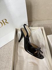 Kitlife Dior Bow Heeled Slingback Sandals Black - 2