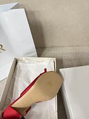 Kitlife Dior Bow Heeled Slingback Sandals Red - 4