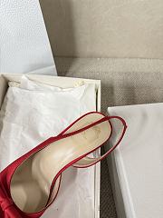 Kitlife Dior Bow Heeled Slingback Sandals Red - 2