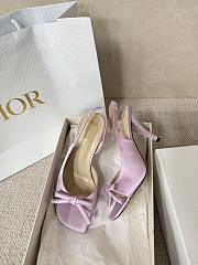 Kitlife Dior Bow Heeled Slingback Sandals Purple - 1