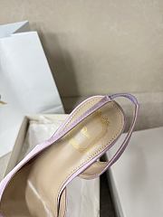 Kitlife Dior Bow Heeled Slingback Sandals Purple - 4