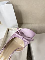 Kitlife Dior Bow Heeled Slingback Sandals Purple - 2