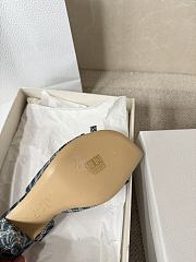 Kitlife Dior Bow Heeled Slingback Sandals Green & Purple Check'n'Dior Printed Technical Fabric - 4