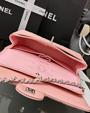 Kitlife Chanel Classic Flap Light Pink Caviar Leather Bag Silver Hardware - 25cm  - 6