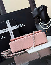 Kitlife Chanel Classic Flap Light Pink Caviar Leather Bag Silver Hardware - 25cm  - 4
