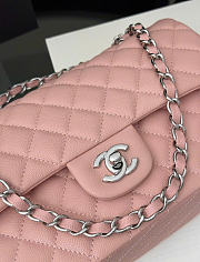 Kitlife Chanel Classic Flap Light Pink Caviar Leather Bag Silver Hardware - 25cm  - 2