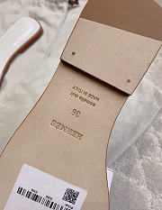 Kitlife Hermes Oran White Leather Sandals  - 6
