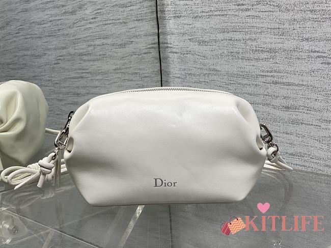 Kitlife Dior Bow Pouch White 20x11x8cm - 1