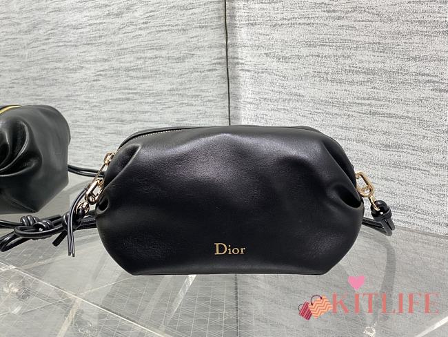 Kitlife Dior Bow Pouch Black 20x11x8cm  - 1