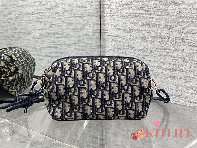 Kitlife Dior Bow Pouch Blue Oblique 20x11x8cm  - 1