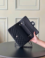 Kitlife Chanel Classic Flap Bag Medium in Black Caviar Leather Silver Hardware- 25cm  - 6