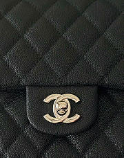 Kitlife Chanel Classic Flap Bag Medium in Black Caviar Leather Silver Hardware- 25cm  - 3