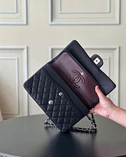 Kitlife Chanel Classic Flap Bag Medium in Black Caviar Leather Silver Hardware- 25cm  - 2