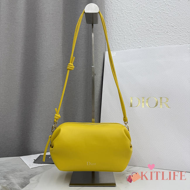 Kitlife Dior Bow Pouch Yellow 20x11x8cm - 1