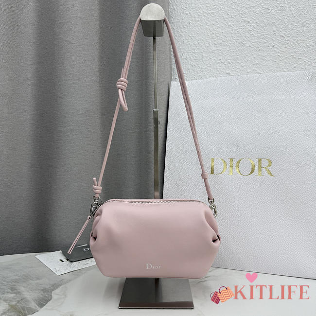 Kitlife Dior Bow Pouch Pink 20x11x8cm  - 1