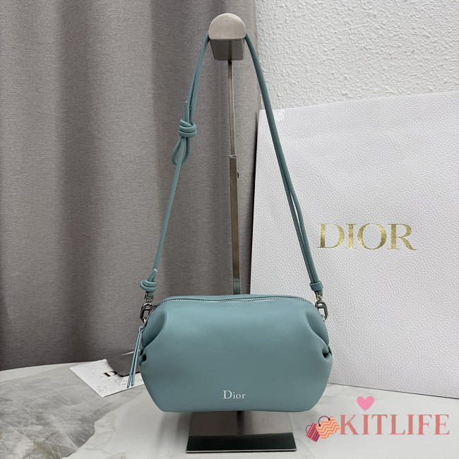 Kitlife Dior Bow Pouch Blue 20x11x8cm - 1