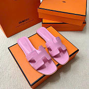 Kitlife Hermes Oran Pink Leather Sandals  - 1