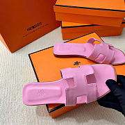 Kitlife Hermes Oran Pink Leather Sandals  - 6