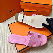 Kitlife Hermes Oran Pink Leather Sandals  - 4