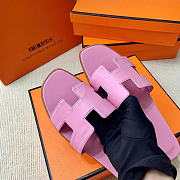 Kitlife Hermes Oran Pink Leather Sandals  - 3