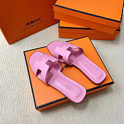 Kitlife Hermes Oran Pink Leather Sandals  - 2