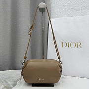 Kitlife Dior Bow Pouch Brown 20x11x8cm - 1