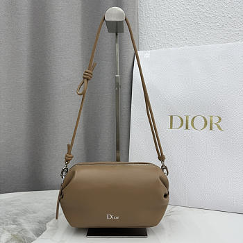 Kitlife Dior Bow Pouch Brown 20x11x8cm